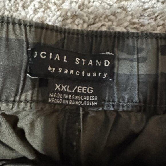Sanctuary Scout Pants Mens 2XL Camo Poplin Surplus Straight Leg Drawcord Cargo - Picture 5 of 12